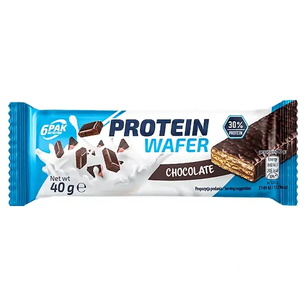 6PAK Nutrition Protein Wafer (Protein Wafer 12g PROTEIN) 40g Chocolate
