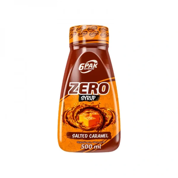 6PAK Nutrition Syrup ZERO (Fat Free and Sugar Free Syrup) 500ml Salted Caramel