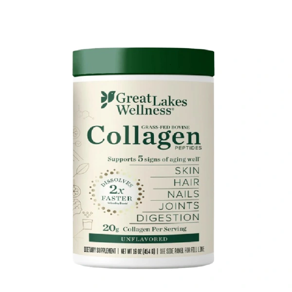 GREAT LAKES WELLNESS Quick Dissolve Collgen Peptides - Kompleks peptydów kolagenowych (454 g)