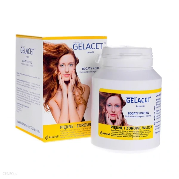 GELACET Collagen and biotin hydrolyzate (Beautiful and healthy hair) 120 capsules