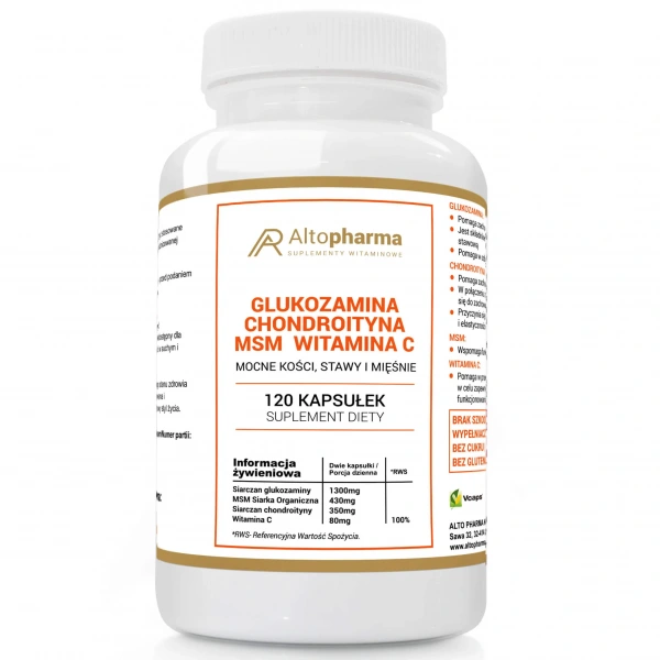ALTO PHARMA Glukozamina Chondroityna MSM (Stawy) 120 Kapsułek