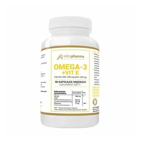 ALTO PHARMA Omega-3 + Vit E (Witamina E, EPA, DHA) 90 Kapsułek miękkich