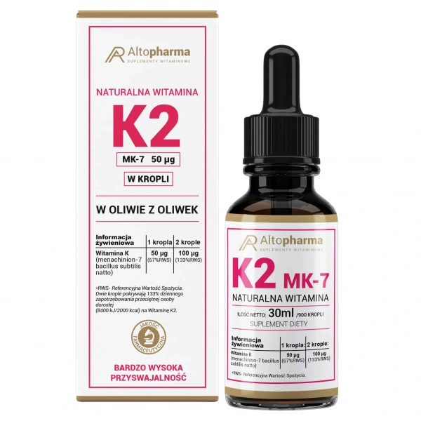 ALTO PHARMA Natural Vitamin K2 MK-7 With Natto Forte 30ml