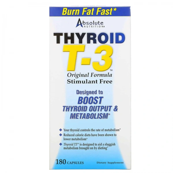 Absolute Nutrition Thyroid T3 (Healthy Thyroid) 180 Capsules