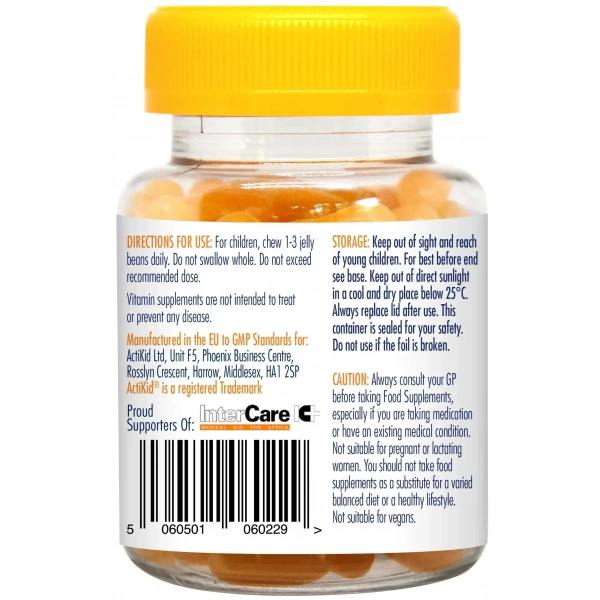 ActiKid Magic Beans Multi-Vitamin (For children) 45 Jelly Beans Orange