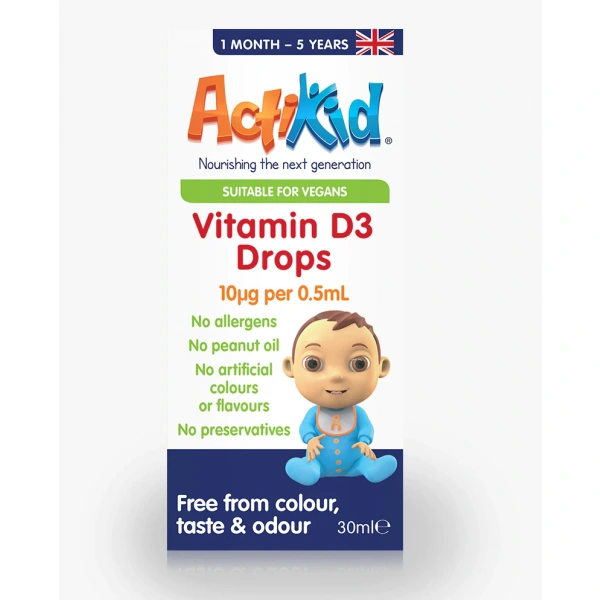 ActiKid Vitamin D Drops (Witamina D dla dzieci w kroplach) 30ml