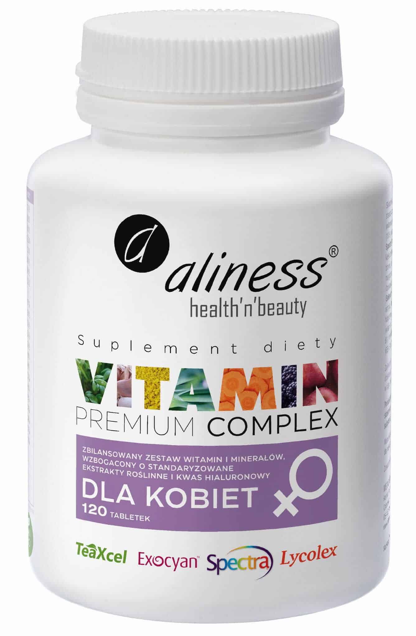 ALINESS Premium Vitamin Complex dla Kobiet 120 Tabletek wegetariańskich