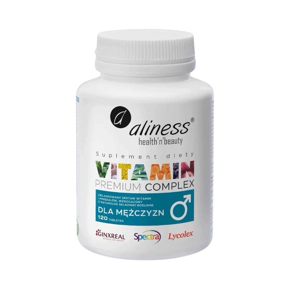 ALINESS Premium Vitamin Complex dla Mężczyzn 120 Tabletek wegetariańskich