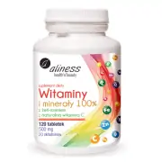 ALINESS Witaminy i minerały 100% 120 Tabletek Suplement diety