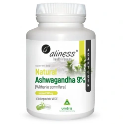 ALINESS Natural Ashwagandha 590mg 9% - 100 kapsułek wegetariańskich