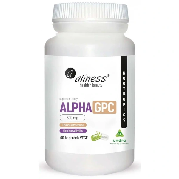 ALINESS ALPHA GPC 300mg (Cholina, Układ nerwowy) 60 Kapsułek wegetariańskich