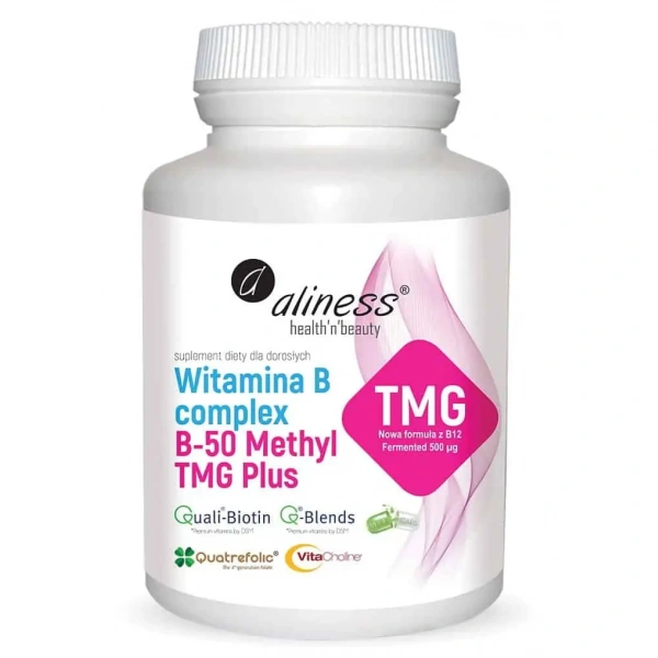 ALINESS Vitamin B Complex B-50 Methyl TMG Plus - 100 vegetarian capsules