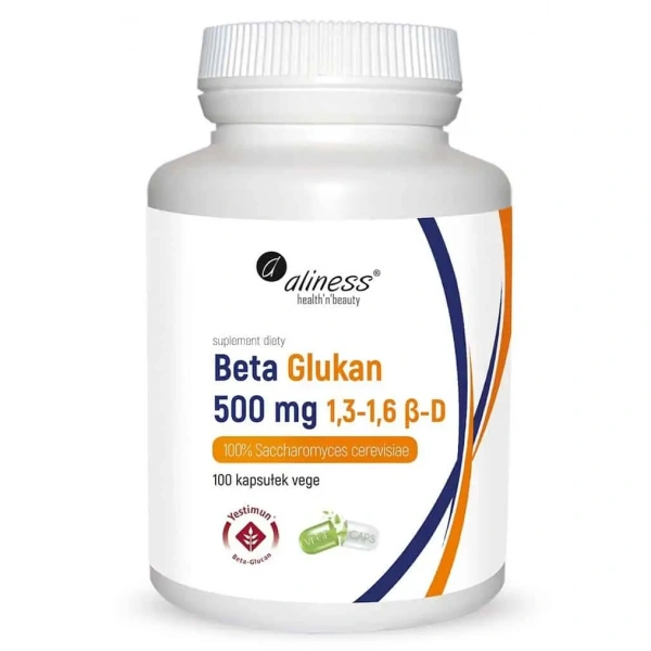 ALINESS Beta Glucan Yestimun 1,3-1,6 β-D 500mg (Brewer's Yeast Saccharomyces Cerevisiae) 100 vegetarian capsules