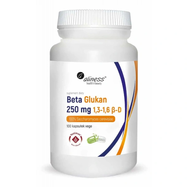 ALINESS Beta Glucan Yestimun 1,3-1,6 β-D 250mg (Brewer's Yeast Saccharomyces Cerevisiae) 100 vegetarian capsules