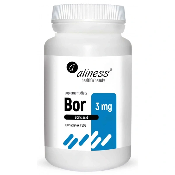 ALINESS Boron 3mg (Boric Acid) 100 Vegetarian Tablets