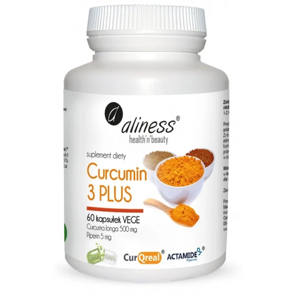 ALINESS Curcumin C3 Complex PLUS (Curcumin + Piperin) 60 vegetarian capsules