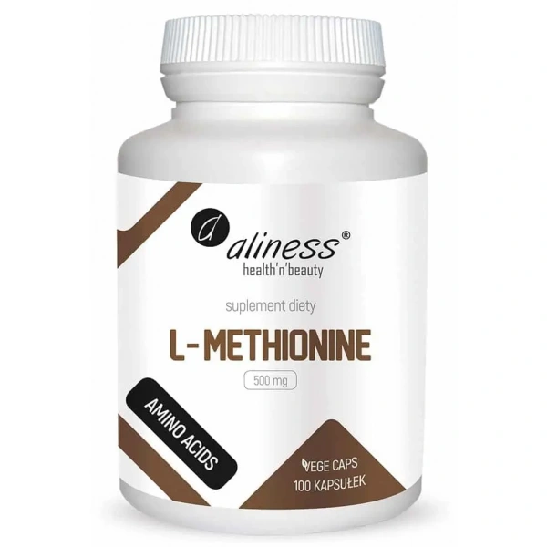 ALINESS L-Methionine (L-Metionina) 500mg 100 Kapsułek wegetariańskich