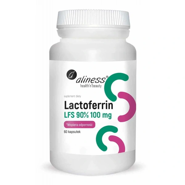 ALINESS Lactoferrin LFS 90% 100mg (Laktoferyna) 60 kapsułek