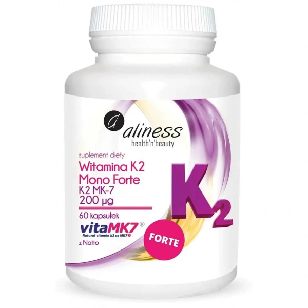 ALINESS Vitamin K2 MonoFORTE MK7 200 µg from Natto - 60 capsules