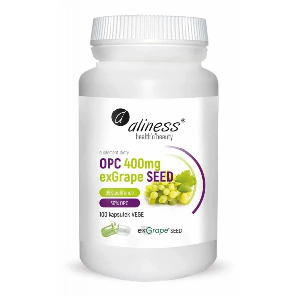 ALINESS OPC exGrapeSeed 400mg (Grape Seed Extract) 100 Vege Capsules