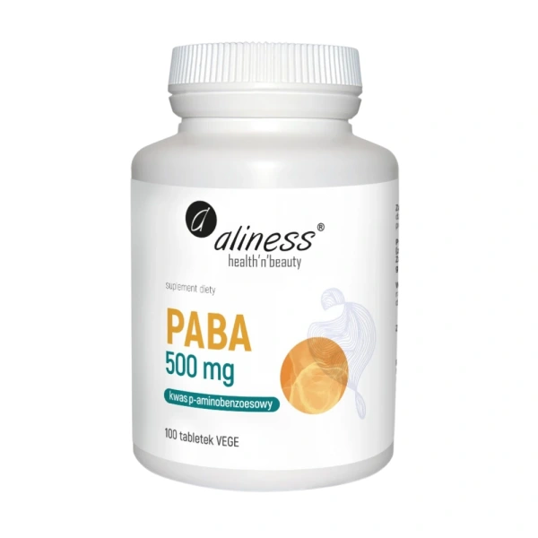 ALINESS PABA (p-aminobenzoic acid) 500 mg 100 vegan tablets