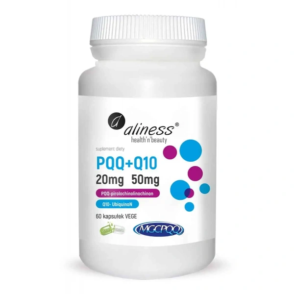 ALINESS PQQ + Q10 20mg + 50mg (Antioxidation) 60 Vegetarian capsules