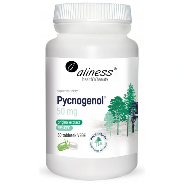 ALINESS Pycnogenol Extract 65% 50mg 60 Tabletek wegetariańskich