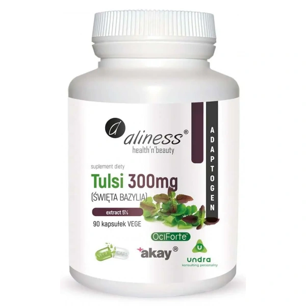 ALINESS Tulsi Extract 5% 300mg (Holy Basil) 90 Vegetarian Capsules