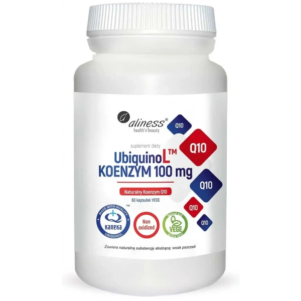 ALINESS UbiquinoL Kaneka Natural Coenzyme Q10 100mg - 60 vegetarian capsules