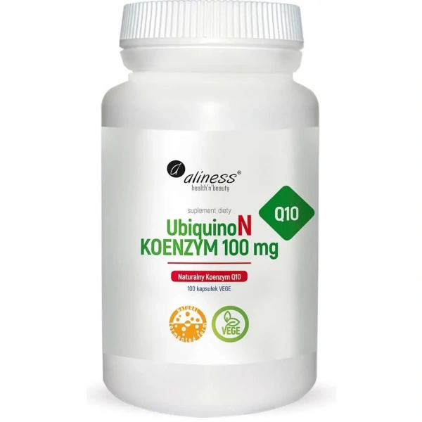 ALINESS UbiquinoN Natural Coenzyme Q10 100mg - 100 vegetarian capsules