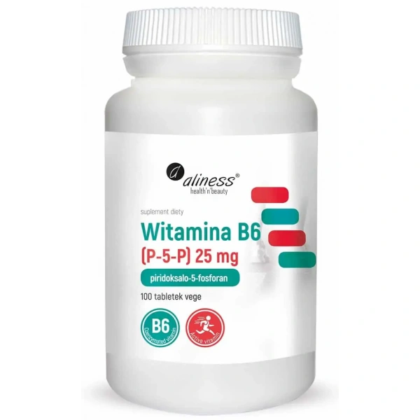 ALINESS Witamina B6 (P-5-P) 25mg 100 Vegetarian Tablets