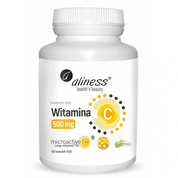 ALINESS Vitamin C 500mg (Long Releasing 12h) 100 Vegetarian capsules