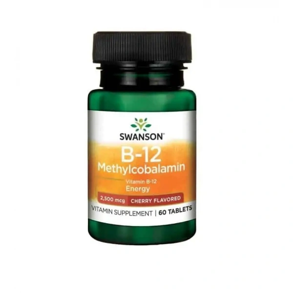 SWANSON Vitamin B12 Methylcobalamin 2500mcg (Witamina B12 Metylokobalamina) 60 Tabletek