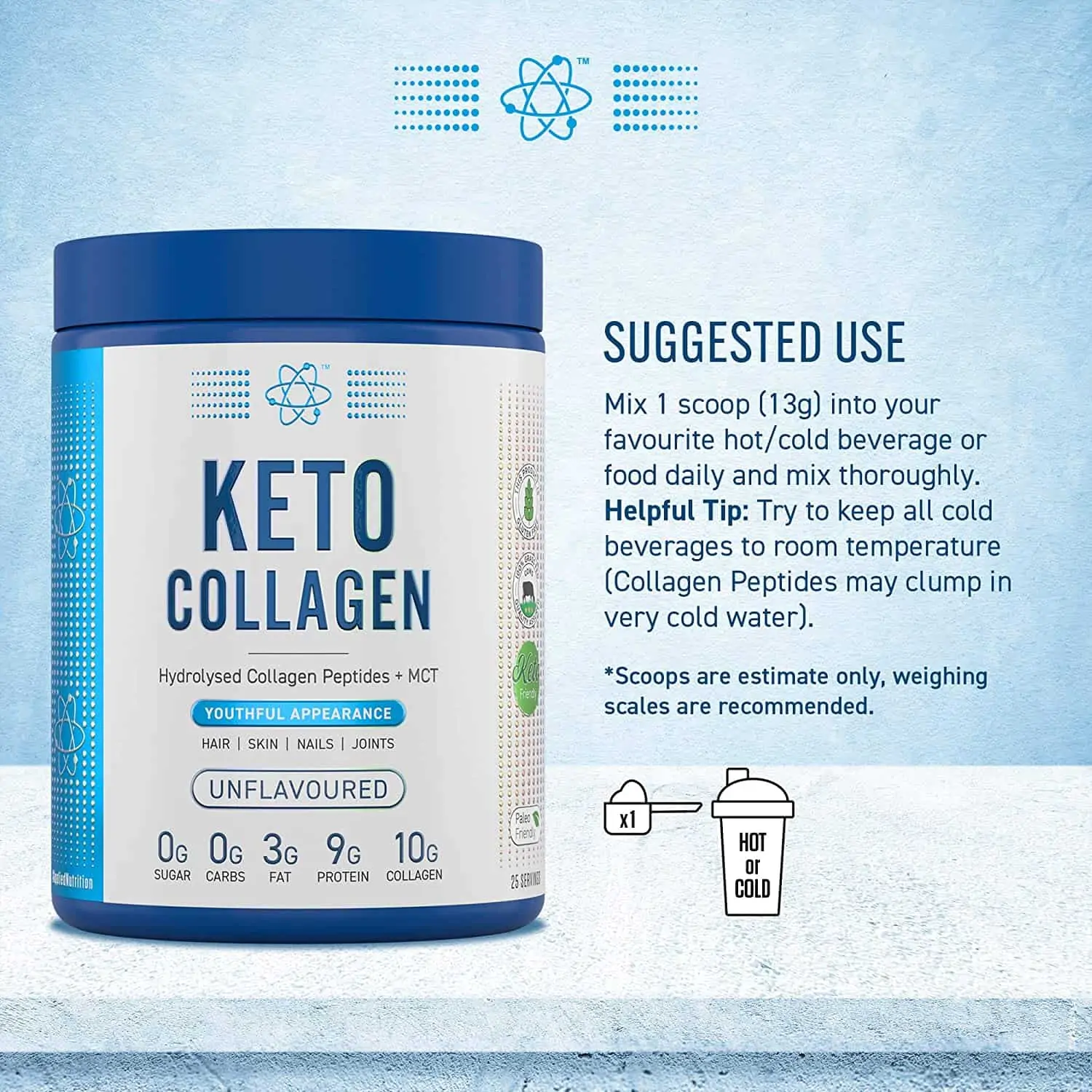 Applied Nutrition Keto Collagen 325G - low price, check reviews and dosage