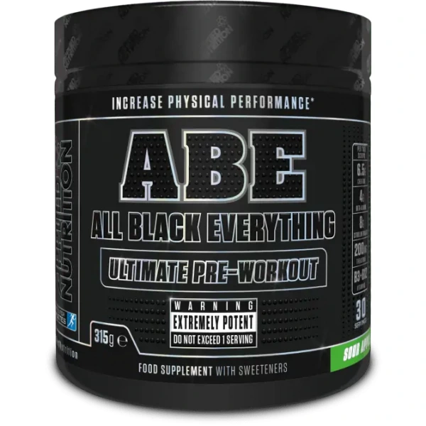 APPLIED NUTRITION ABE All Black Everything (Ultimate Pre-Workout with Theacrine) 315g - Sour Apple