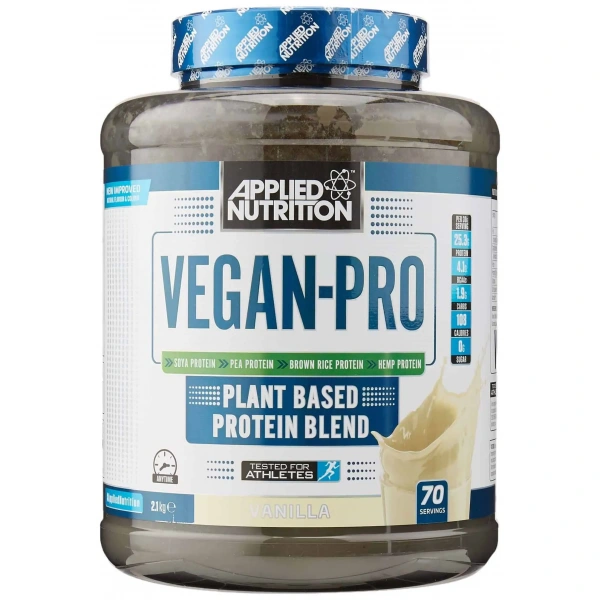 APPLIED NUTRITION Vegan Pro - Plant Based Protein Blend (Vegan Protein - Tested for Athletes) 2.1kg Vanilla