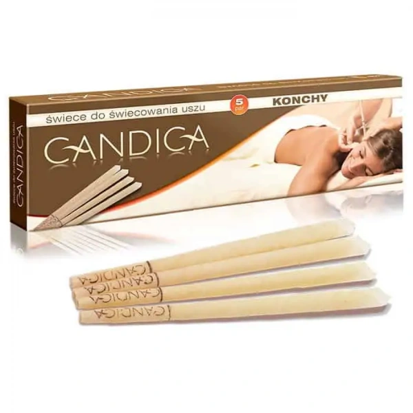 AURA HERBALS CANDICA CONCHY Candles for ear candling 5 Pairs