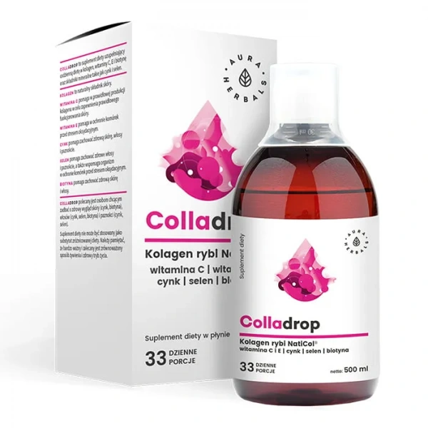 AURA HERBALS Colladrop (Liquid Fish Collagen + Vitamin C) 500ml
