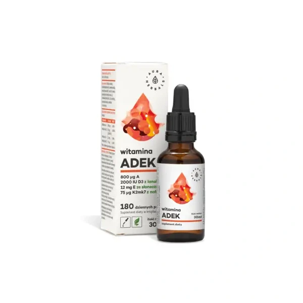AURA HERBALS Vitamin ADEK (A + D3 + E + K2 MK7) 30ml
