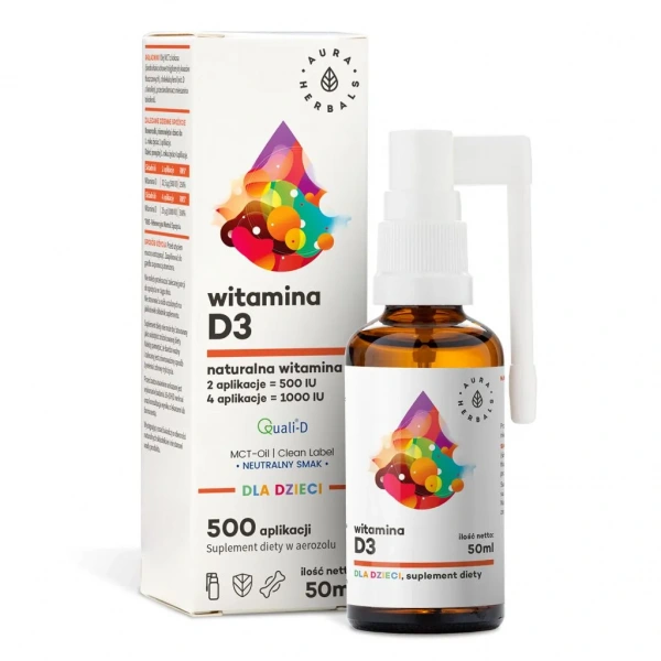 AURA HERBALS Vitamin D3 for children MCT aerosol 50ml