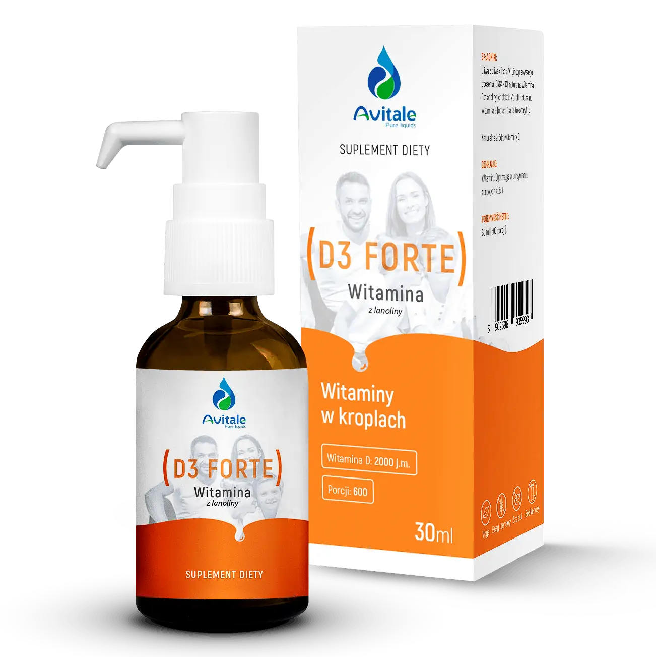 Leeds rooster Carrière Avitale Vitamin D3 Forte 2000 Iu From Lanoline (Vegan Vitamin D3) 30 Ml -  low price, check reviews and dosage