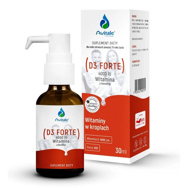 AVITALE Vitamin D3 Forte 4000IU (Natural immune support) 30ml