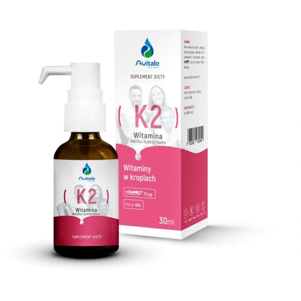 AVITALE Vitamin K2 MK7 (VitaMK7  Vitamin K2 without Soy) 30ml