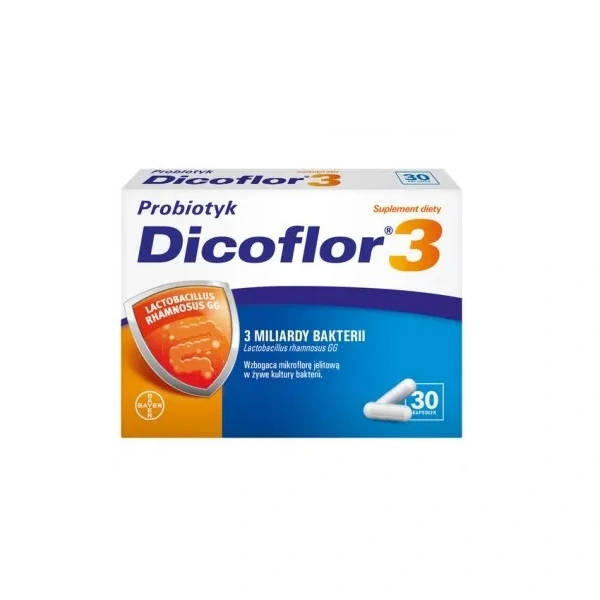 DICOFLOR 3 (odbudowa mikroflory jelitowej) 30 Kapsułek