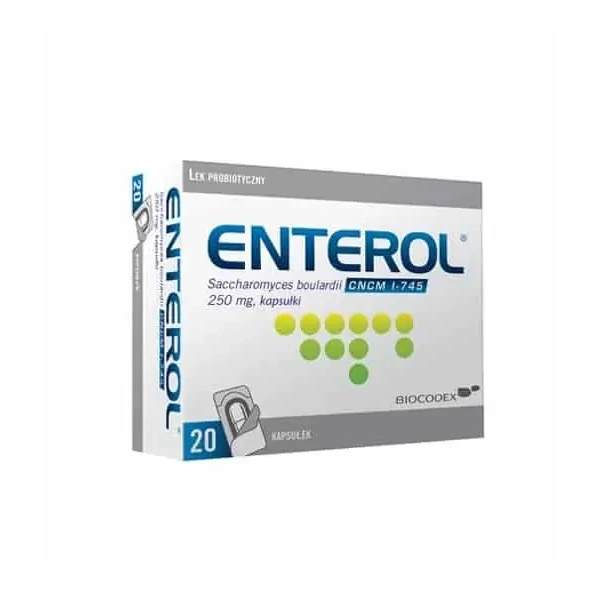 Enterol 250mg (Probiotyk przeciwbiegunkowy) 20 Kapsułek