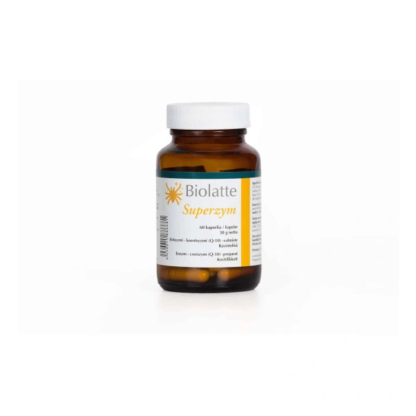 BIOLATTE Superzym (Digestive Enzymes + Coenzyme Q10) 60 Vegan Capsules