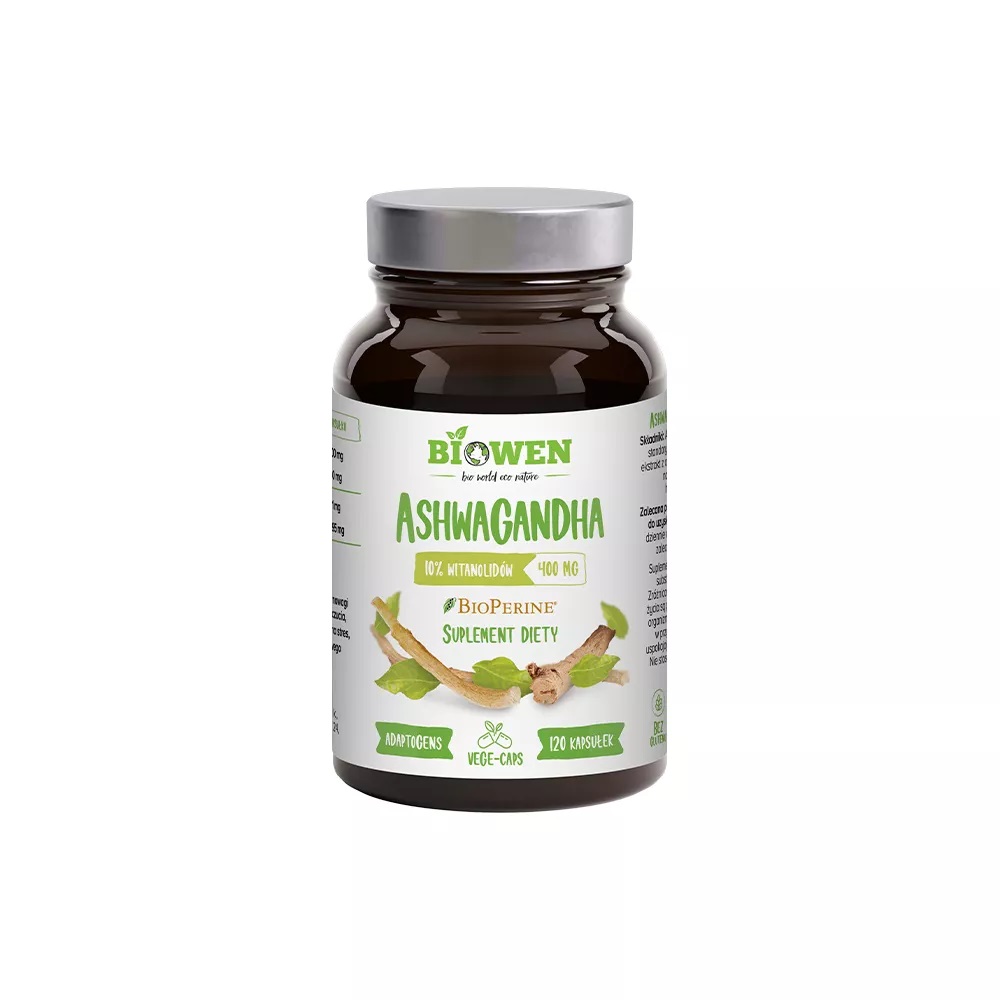 BIOWEN Ashwagandha 400mg 120 Kapsułek wegańskich