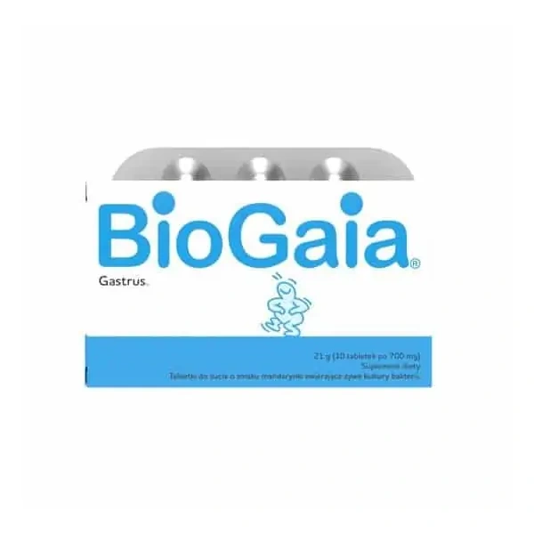 BioGaia Gastrus (Probiotyczne tabletki do żucia) 30 Tabletek Mandarynka
