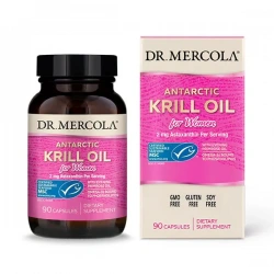 DR. MERCOLA Krill Oil for Women (Omega-3, GLA dla Kobiet, Wsparcie hormonalne) 90 Kapsułek