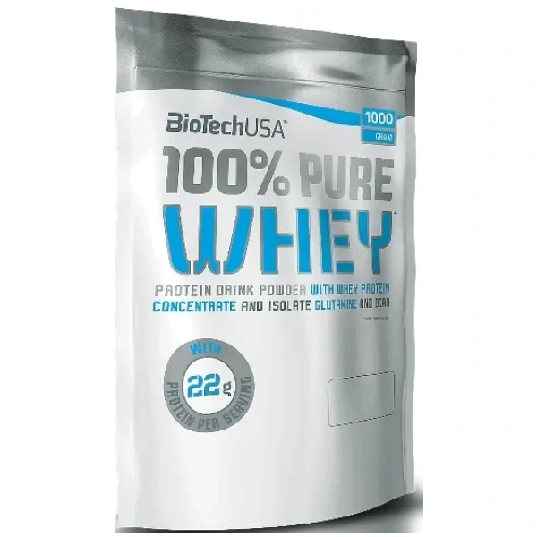 BioTech 100% Pure Whey (Białko Serwatki + Aminokwasy) 1000g Banan